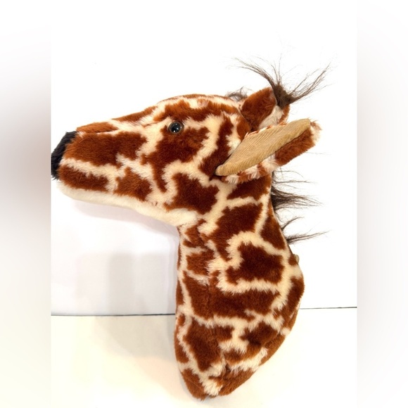 Dianne Shapiro Soft Sculpture Giraffe Head Wall Mounted Plush Humane Trophy 14" - Picture 3 of 7